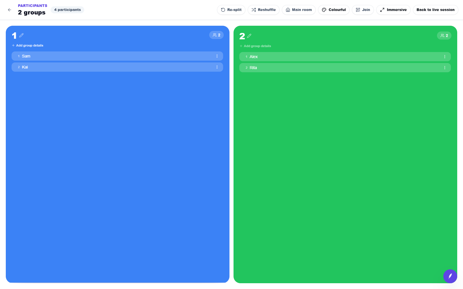 edauthor room screen: Find your group and compare your observations.
