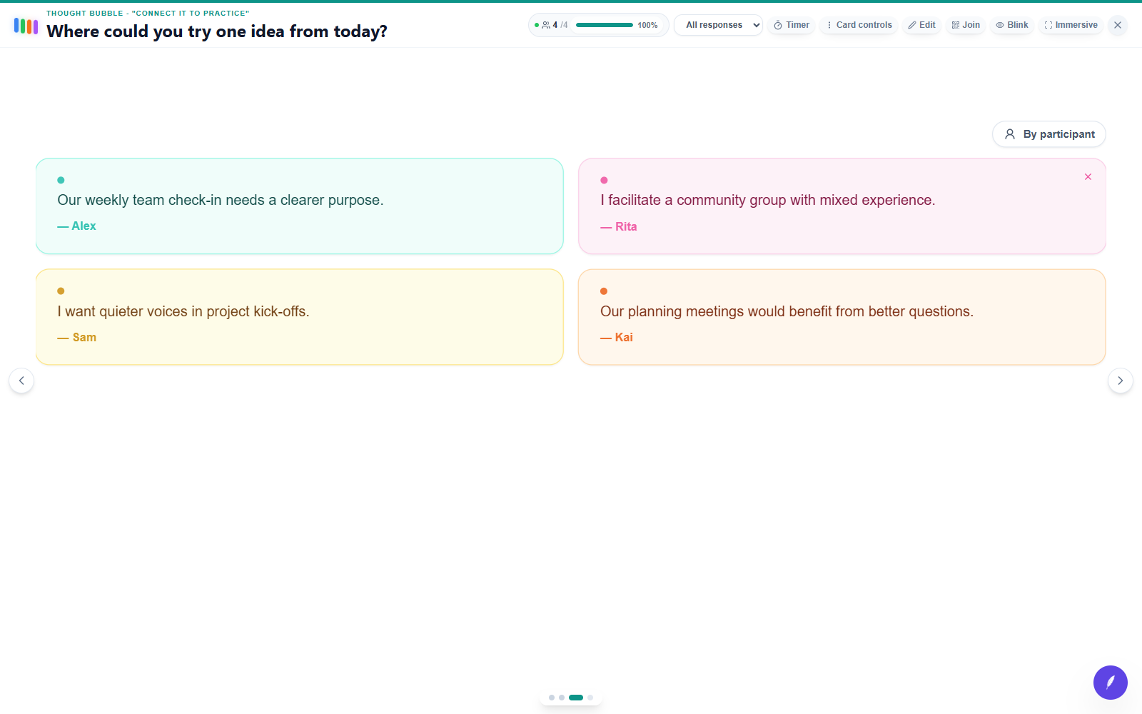 edauthor room screen: Where could you try one idea from today?